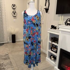 Philosophy Blue Floral Dress Size Large